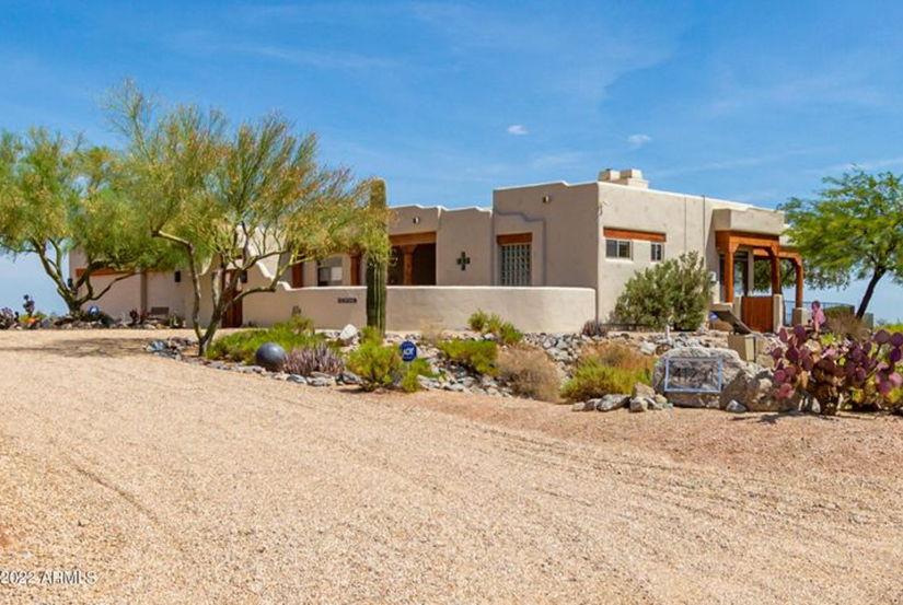 view of pueblo revival-style home